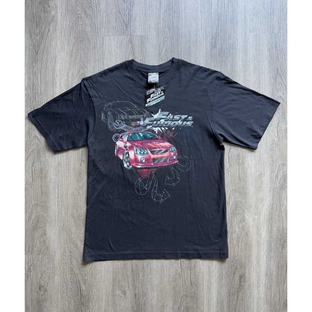 Vintage Y2K Fast And The Furious Movie Promo Car Racing Bnew w/ Tags Black Shirt